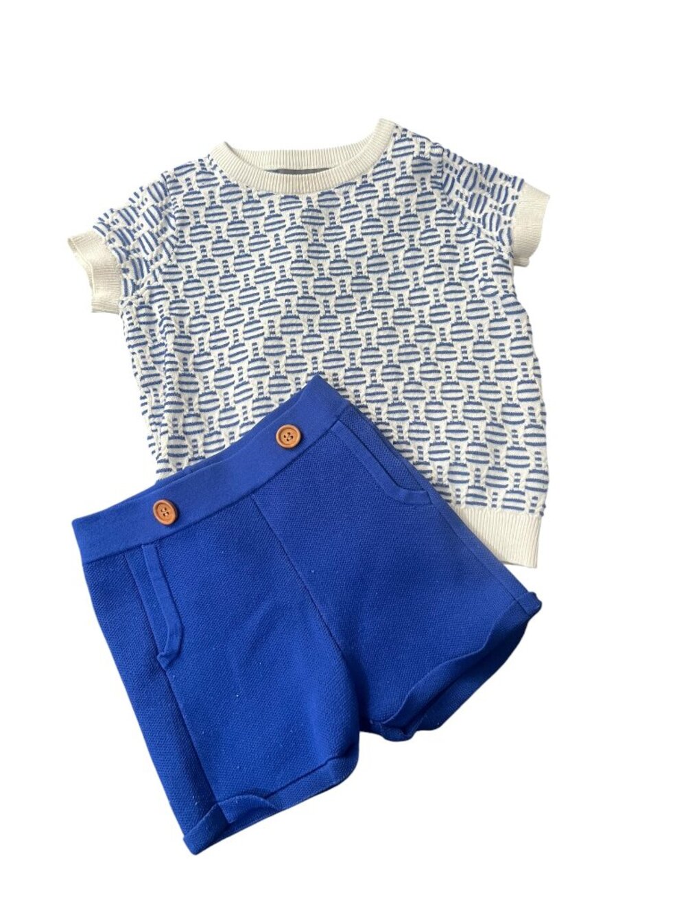 Sweet Threads Shorts & Sweater Set Outfit Size 3-4 Blue